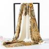 Lenço Grande Quadrado 90 Lenço Feminino Primavera e Outono Coreano Decorativo Aeromoça Lenço de Cetim Novo Lenço Lenço Presente Dia das Mães