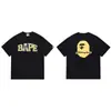 Suministro Mayorista Transfronterizo de Marca de Moda, Dropshipping de Comercio Exterior, Camiseta de Manga Corta Pesada Bape Cabeza de Mono Tiburón 260g 25