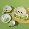Weikeke Bird vajilla infantil de dibujos animados linda estilo ins plato de rejilla para bebé tazón para alimentos complementarios juego jardín de infancia