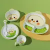 Hill original vajilla infantil regalo dibujos animados lindo estilo ins jardín de infantes plato para suplementos alimenticios de bebé plato con compartimentos
