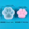 Molde de espelho para vela perfumada de osso de pata de gato DIY, brinquedo squishy de pata de cachorro de pudim de gelatina, molde de silicone para bolo de mousse