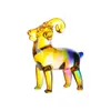 Lujo Ligero Colorido Juego de los Doce Zodíacos Adornos de Animales Sala de Estar Decoración Suave Cristal Mascota de Té Hecho a Mano Suministro Transfronterizo