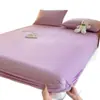 Amazon transfronterizo minimalista color sólido leche terciopelo sábana protector de colchón, cálido y engrosado franela sábana fabricante