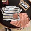 Trajes para Niños 2025 Verano Nuevo Estilo Coreano Niña Moda Ropa Infantil Verano Delgado Conjunto de Dos Piezas Venta al por Mayor