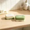 Jabonera Creativa Nueva para Lavabo de Baño Caja de Jabón de Plástico Directo del Fabricante Jabonera de Dibujos Animados con Tapa y Drenaje
