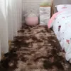 Tapete Nórdico Tie-dye de Seda e Lã para Casa Cross-border Dropshipping Simples Tapete de Chão para Sala de Estar Tapete de Pelúcia para Quarto ao Lado da Cama Capacho