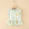 Top Exterior de Algodón y Seda para Niñas con Estampado de Dibujos Animados, Holgado y Transpirable, Lindo Pijama Delgado de Encaje de Verano