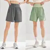 Pantalones Cortos Deportivos Sueltos de Secado Rápido para Mujer, Verano Finos de Cintura Alta para Correr, Entrenamiento, Fitness, Yoga, Pantalones Cortos Casuales de Longitud Media