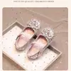 Zapatos para niñas, zapatos de strass para niños, nueva colección primavera/otoño 2026, zapatos de piel para niñas pequeñas, zapatos de princesa de cristal de suela blanda, zapatos de vestir
