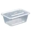 Recipientes descartáveis para alimentos, refrigeráveis, micro-ondas, grau alimentício, marmitas redondas com tampas, atacado, caixas retangulares para viagem