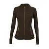 Jaqueta Lulu Gola Alta Original Define Zíper Dourado Roupa de Yoga Roupa Fitness Manga Longa Jaqueta Esportiva Exportação