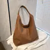 Bolso de Hombro Único de Ante Mate Retro Nuevo Otoño e Invierno Bolso Tote Sencillo Gran Capacidad Bolso para Viajar Bolso de Mujer