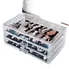 Caja de almacenamiento para horquillas con tapa transparente a prueba de polvo, caja de almacenamiento para accesorios para el cabello, caja de tocador para cintas elásticas para el cabello, caja de almacenamiento de joyería de gran capacidad