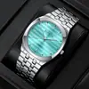2025 Transfronterizo Nuevo Reloj para Hombre Barril Redondo Banda de Aleación de Titanio Acero Pantalla de Cuarzo Negocio Casual Venta al por Mayor