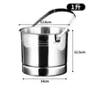 Balde de gelo em acrílico, design estiloso, adequado para uso comercial, balde de champanhe, plástico, para uso doméstico e em bares, KTV, balde pequeno para cubos de gelo