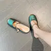 Nuevos Zapatos Mary Jane Franceses de Moda Nacional Estilo Chino Verano 2026 con Falda, Zapatillas de Media Caña Cerradas de Punta con Aumento Interno de Altura para Mujer