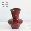 Vaso japonês vermelho de cerâmica feito à mão decoração de casa decoração sala de estar nicho B&B sala de chá arranjo de flores Dispositivo Alto Padrão