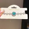 Pulsera Colgante Ovalado Flor de Zirconia Estilo Ins Coreano Pulsera de Lujo Ligero y de Alta Gama Joyería de Mano Moderna y Versátil para Mujeres