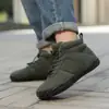 Zapatos de Algodón de Caña Alta con Punta Ancha para Niños, Transfronterizos, de Invierno, para Exteriores, a Prueba de Frío, Cálidos, Botas de Nieve, Botas de Algodón Espesadas con Felpa