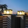 Luces Solares para Pilares de Portón, Luces de Cabeza para Pilares de Valla, Luces Solares para Pilares de Portón de Villa, Luces para Patios Exteriores y Jardines, Luces de Pilar Impermeables
