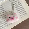 Pingente Fofo e Engraçado de Franguinho Amarelo e Porquinho Rosa para Bolsas, Pingente de Mochila Mini Desenho Animado, Presente para Melhores Amigos