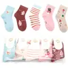 Calcetines de Lana, Calcetines Infantiles de Ratón de Seis Dedos, Calcetines Gruesos Infantiles de Otoño e Invierno, Calcetines para Bebé, Calcetines de Invierno Cálidos para Niña de Caña Media sin Costuras