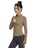 Chamarra de Fitness y Yoga Weiman Forrada de Polar Otoño e Invierno, Ropa Deportiva con Cierre, Top Deportivo de Manga Larga Slim-Fit con Cuello Alto
