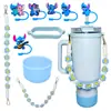 Botella de Agua Térmica Stanley Tapón Antipolvo Taza con Popote Tapa de Taza Correa de Mano Cordón para Botella de Agua Múltiples Estilos Versátiles Set