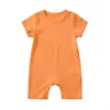 Ropa de Otoño de Color Sólido para Niños con Broches en los Hombros, Mameluco Corto de Algodón, Pelele para Recién Nacidos, Mameluco Unisex para Bebé