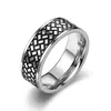 Anillo de Acero de Titanio Personalizado Estilo Europeo y Americano Moda Diseño de Aceite Corrosión Anillo para Hombre Joyería para Mano Venta al por Mayor