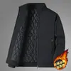Chaqueta de felpa y algodón para hombre de mediana edad, ropa de papá, talla grande, holgada, engrosada, con cuello alto, abrigo, moda casual, ropa para hombre, top