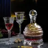 Juego de Copas de Vino de Cristal de Gama Alta, Decantador Giratorio de Cristal Estilo Europeo, Copas Grandes para Borgoña