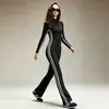 Conjunto de Pilates Otoñal para Mujer: Conjunto de Dos Piezas para Yoga: Top con Cuello Alto y Cremallera, Pantalones Acampanados de Cintura Alta, Adelgazante, para Correr y Deportes
