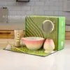 Set de matcha japonés de alta calidad, caja de regalo de cerámica, batidor de té incluido, producto popular para ventas transfronterizas, directamente del fabricante
