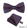 Set de 3 piezas para hombre, corbata de negocios, pañuelo de bolsillo, patrón de cachemira, accesorios para traje y vestido, rojo vino, lazo