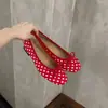 Zapatos de Charol Blancos con Estampado de Lunares Estilo Coreano Escote Bajo con Lazo Zapatos Franceses Individuales para Mujer 2026 Nuevos Mocasines Versátiles de Suela Plana Slip-on