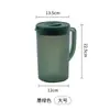 Jarra de Agua Fría Resistente a Altas Temperaturas Estilo Japonés, Jarra de Jugo y Té de Flores Estilo Lujo Ligero, Jarra de Agua Doméstica con Tapa, Vaso de Agua de Plástico