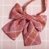 Cuello de Camisa con Lazo de Cuadros Estilo Japonés JK Flor para Mujer Estilo Universitario Foto de Graduación Camisa con Lazo Gratis Traje de Buceo con Lazo