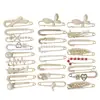 Broche para Marcar a Cintura, Conjunto Simples em Forma de Cabaça Anti-Exposição, Broche para Lenço, Broche de Pérola, Broche Elegante