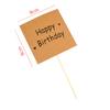 Tarjeta de felicitación de cumpleaños con diseño de pastel de papel kraft de bosque fresco y pequeño, con diseño de feliz cumpleaños, estilo retro, con 10 tarjetas enchufables.