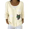 2026 Cardigan com Capuz Jaqueta de Imitação de Lã com Botões Europeu e Americano Outono e Inverno Novo Estilo Moda Casual Criativa Transfronteiriça Roupas Femininas