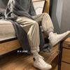 Pantalones de algodón para hombre invierno engrosados simples cálidos ropa exterior pantalones de cachemira color sólido holgados tobilleros casuales pantalones harén para hombre