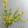 Flor Artificial Flor de Osmanthus Dorado Qianli Lila Sala de Estar Escritorio Flor de Seda Adorno Floral Ramas de Sauce Nieve Ramas de Lila