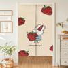 Cortina de Porta de Frutinhas Fofas para Decoração de Sala de Estar e Quarto, Meia Cortina, Cortina Divisória sem Furo, Cortina de Privacidade, Meia Cortina Anti-Espionagem