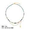 Nuevo collar de perlas de agua dulce de lapislázuli natural de color vintage de estilo chino, conjunto de pulsera de cadena de nicho de alta calidad de color azul fósforo gris.