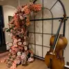 Cor de café de outono estilo retrô materiais florais materiais florais de casamento móveis macios atmosfera de outono adereços de casamento decorações flores artificiais