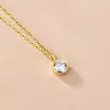 Joyería de plata 925 transfronteriza europea y americana cadena de clavícula de piedra del mes 12 cadena de un solo diamante circonita lujo ligero colgante DIY venta al por mayor
