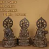 Adornos para el hogar de cobre puro de los Tres Puros para adoración en interiores, finamente elaborados con una rica pátina rojiza, que exudan una apariencia elegante y digna, perfectos para la decoración del hogar