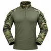 Yitai G2 Camuflaje Exterior Manga Larga Traje de Rana Camiseta Top Manga Larga Uniforme de Entrenamiento Militar Verano Fuerzas Especiales Uniforme Táctico