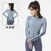 Conjunto de Yoga Nuevo para Todas las Estaciones para Mujer, Adelgazante, Cuello Alto, Manga Larga, para Correr, Ciclismo, Fitness, Deportes, Conjunto de Dos Piezas